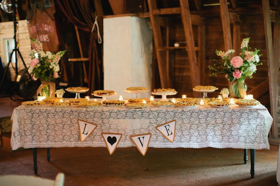Farm Wedding Sweets Table