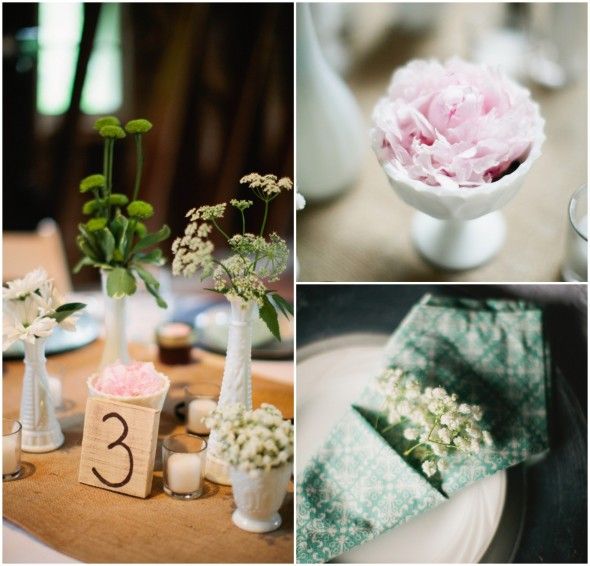 Farm Wedding Reception Table Details
