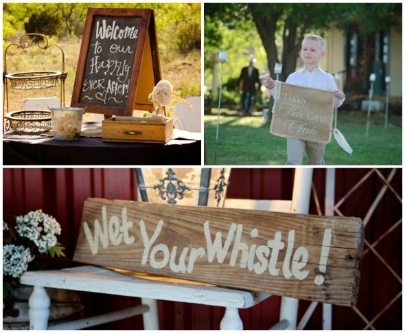 Classic Country Wedding Signs