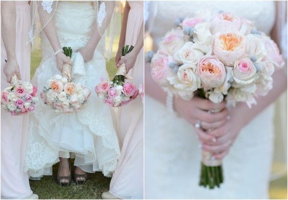 Elegant Texas Country Wedding Bridesmaids and Brides Bouquet
