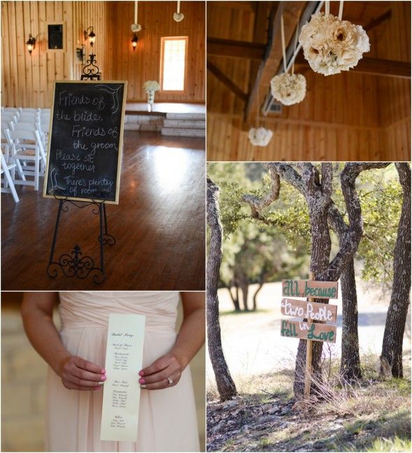 Elegant Texas Country Wedding Wedding Ceremony Details