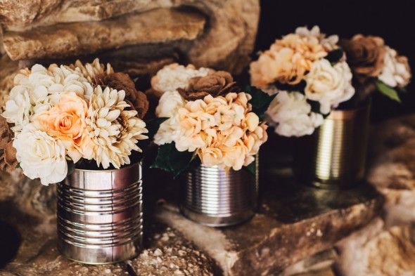 Tin Can Wedding Vases