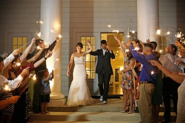 Sparklers At Wedding