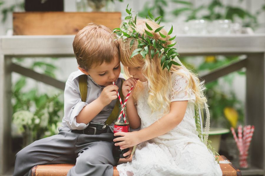 Rustic Ring Bear and Flower Girl