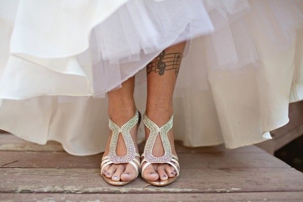 Rustic Wedding Brides Shoes