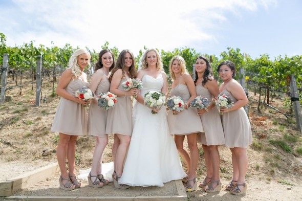 Farm Wedding Bride + Bridesmaids