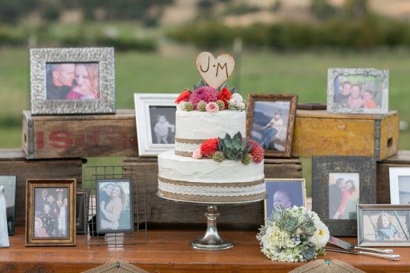 Rustic Farm Wedding Sweets Table