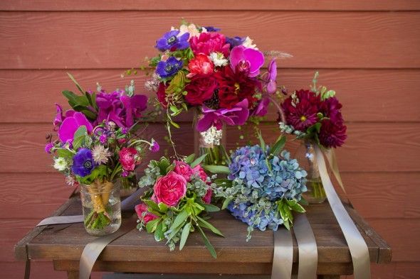 Rich wedding floral colors