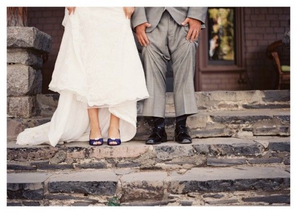 Navy Satin Wedding Shoes