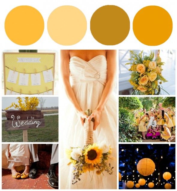 Sunflower Wedding Color Inspiration