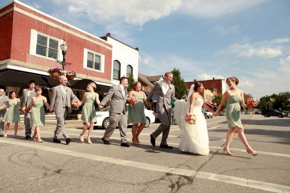 Country wedding party