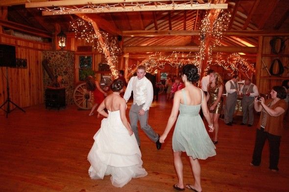 Country wedding dancing