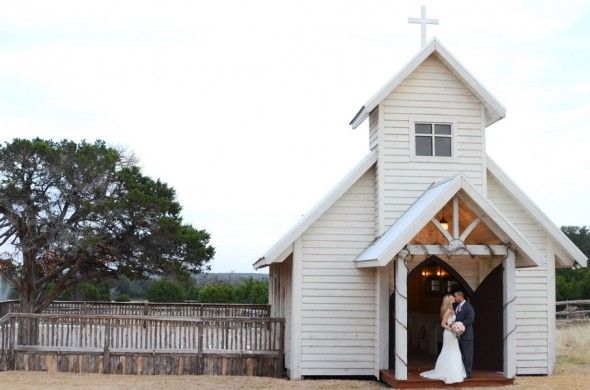 Texas ranch wedding church