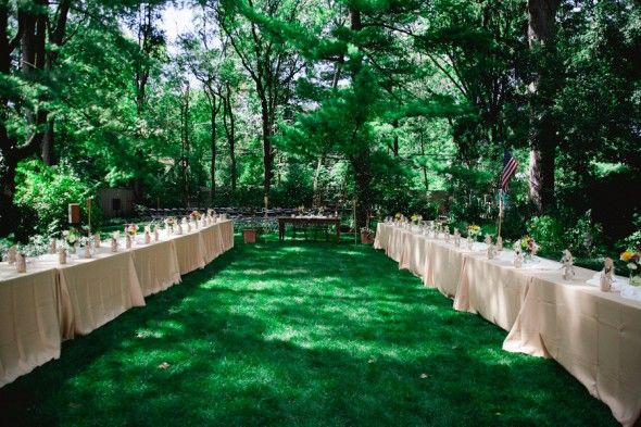 Backyard Wedding Tables