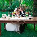 Backyard Wedding Sweetheart Table