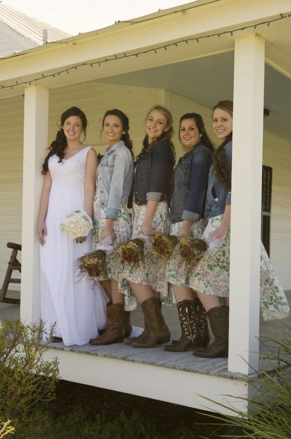 Bridesmaids In Jean Jackets