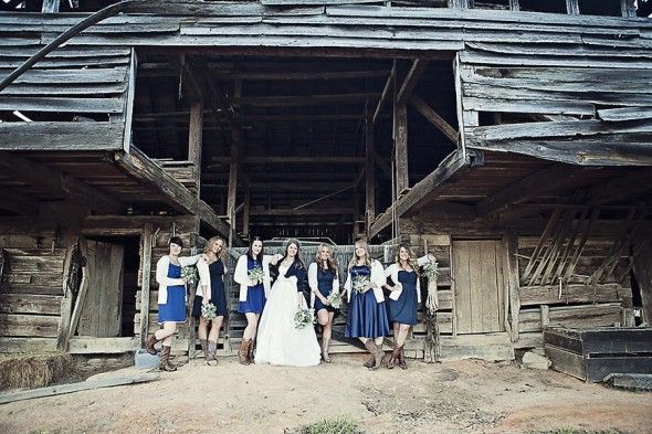 Country wedding bridesmaids