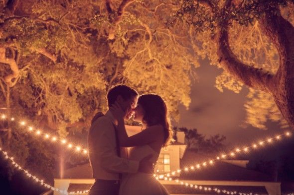 Charleston outdoor wedding reception bride and groom