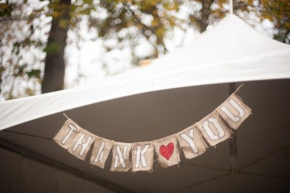 Country wedding thank you sign
