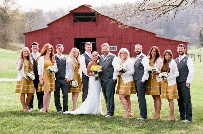 Yellow & Gray Barn Wedding