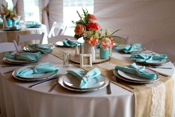 Light Blue Wedding Tables