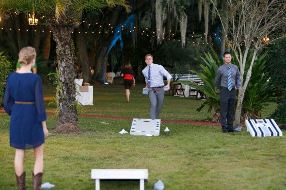 Outdoor wedding lawn games