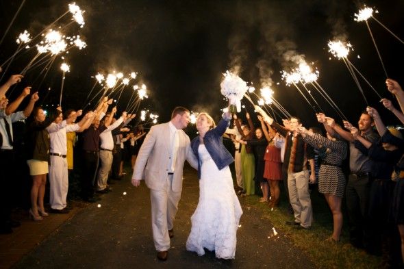 Country wedding sparklers