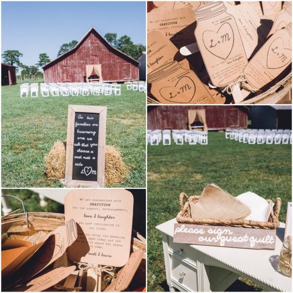 Country barn wedding signs