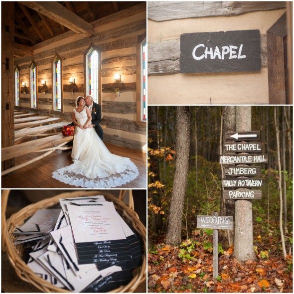 Country wedding chapel signs