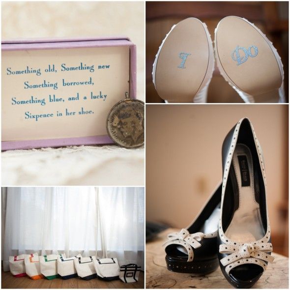 Country wedding something old plus brides and bridesmaids shoes