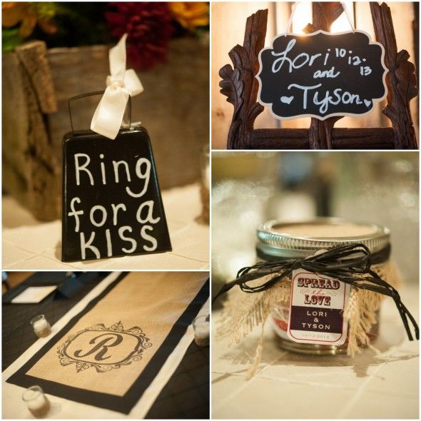Country wedding favors table runner