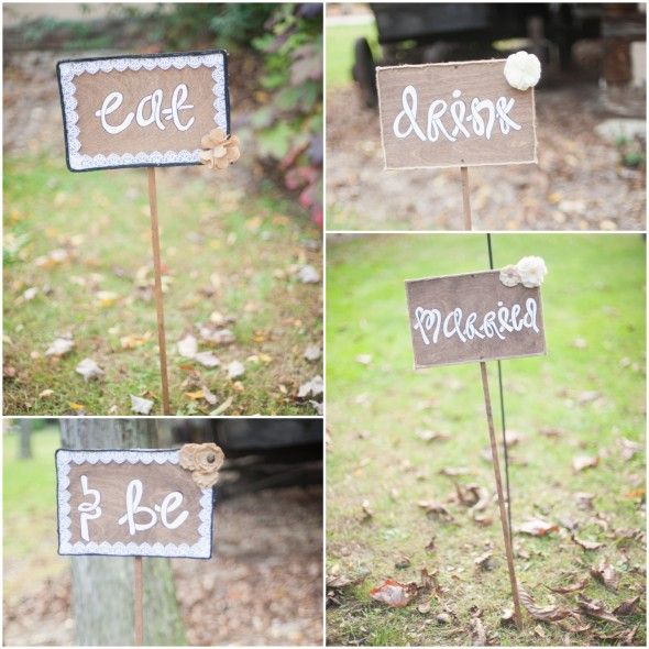 Eat drink and be married signs