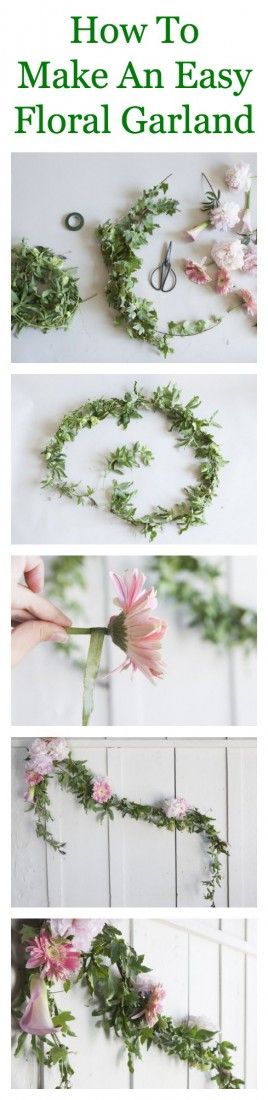 How to make a floral garland