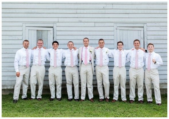 pink ties for grooms