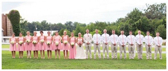 pink wedding party