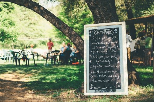 Country Wedding Groom's Message