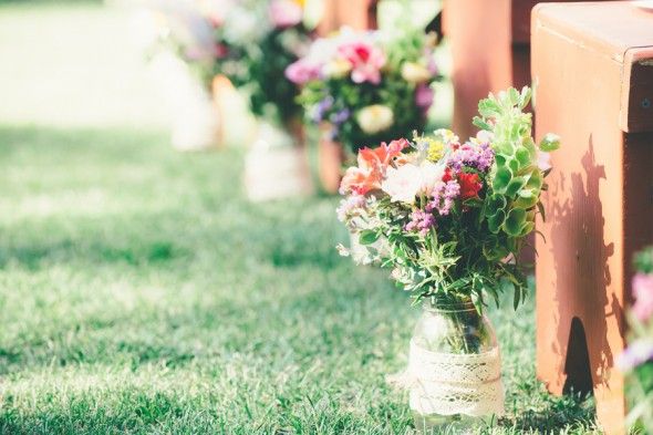 Country Wedding Outdoor Ceremony Flowers