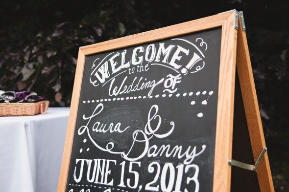 Garden Wedding Chalkboard Sign
