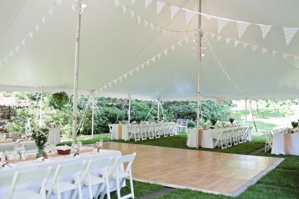 Garden Wedding Tent with Flags