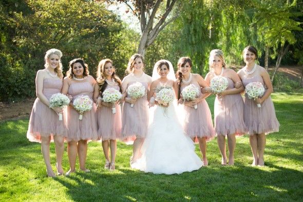 Bridesmaid Dresses of Blush Pink