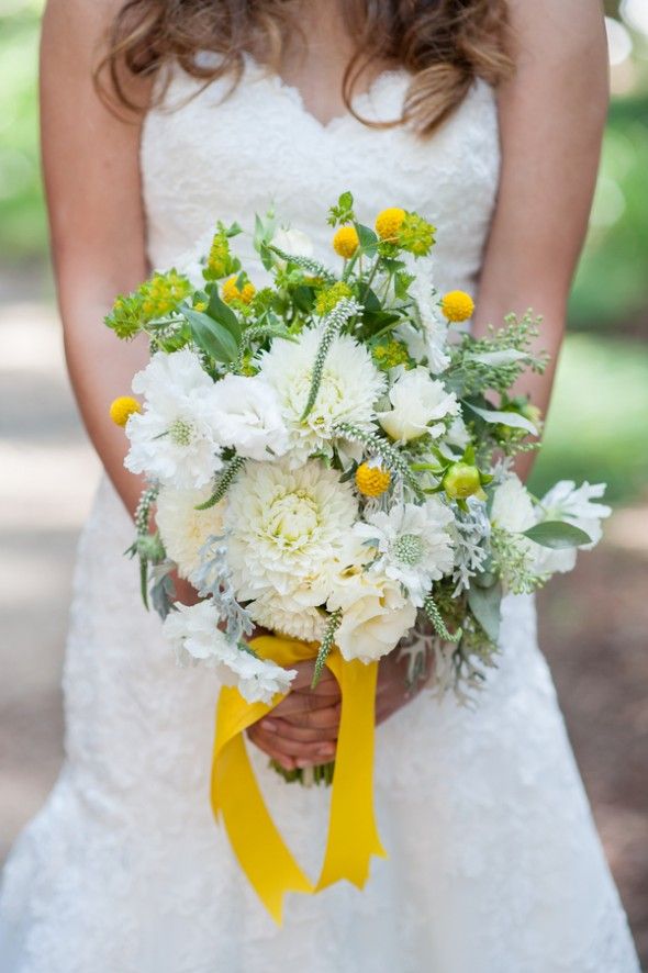 White & Yellow Wedding Bouquet