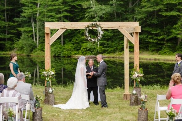 Outdoor Wedding Ceremony under Trellis