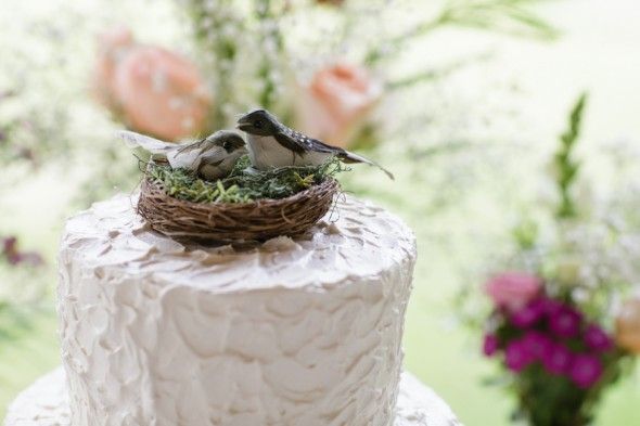 Bird's Nest Wedding Cake Topper