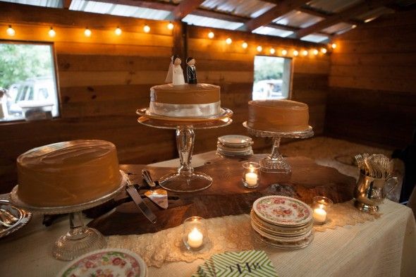 Southern Wedding Cake and Sweets Table