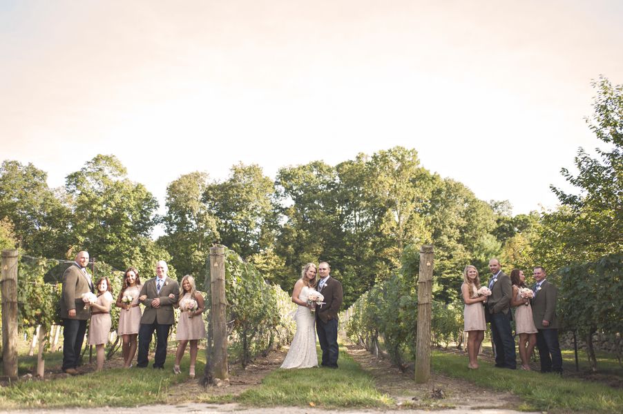 Vineyard Outdoor Wedding Bridal Party