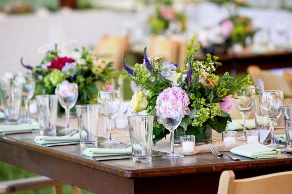 Elegant Farm Wedding Tables