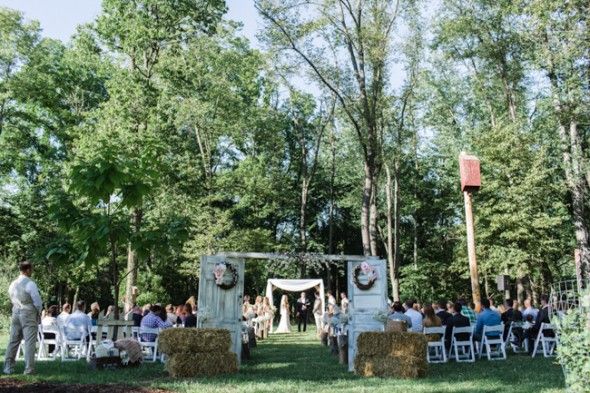 Outdoor Country Wedding Ceremony