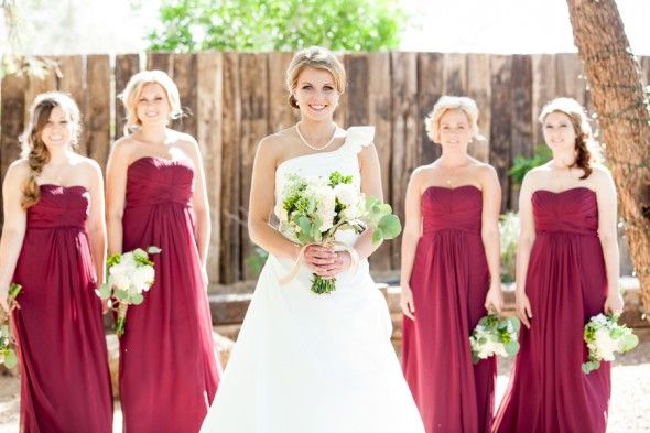 Winery Wedding Bridesmaids + Bride