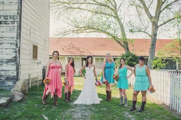 Ranch Wedding Bride + Bridesmaids