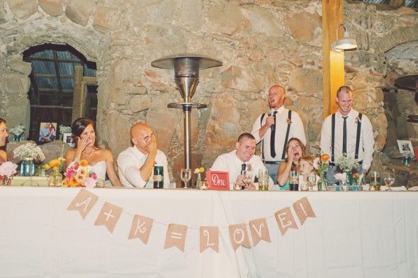 Ranch Wedding Reception Head Table